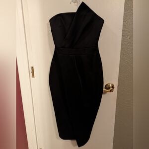 Boohoo Classic Black Strapless Dress